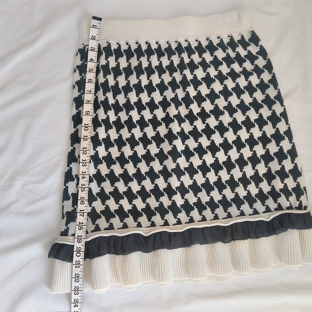 Bryan  Women's Navy and White Skirt  100% Cotton Size M - Picture 4 of 5